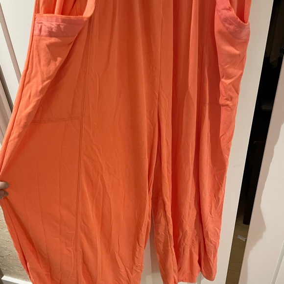 Barely worn Anthropologie orange jumpsuit - Picture 2 of 3
